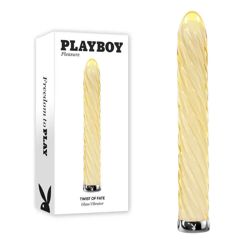 Playboy Pleasure Twist Of Fate Glass Vibrator