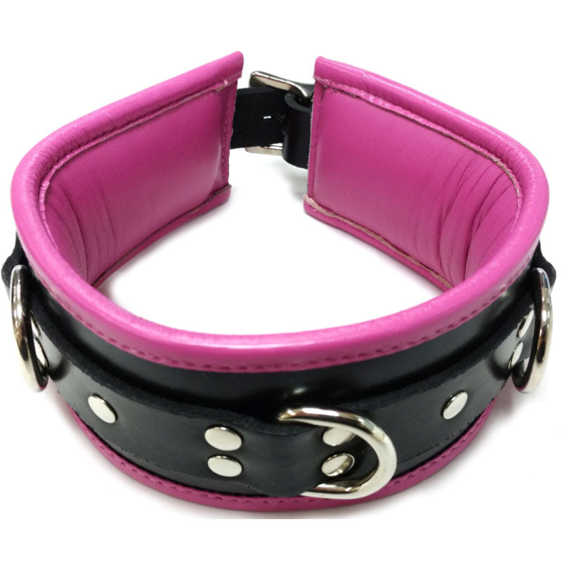 Rouge Garments Leather 3 D-Ring Padded Collar