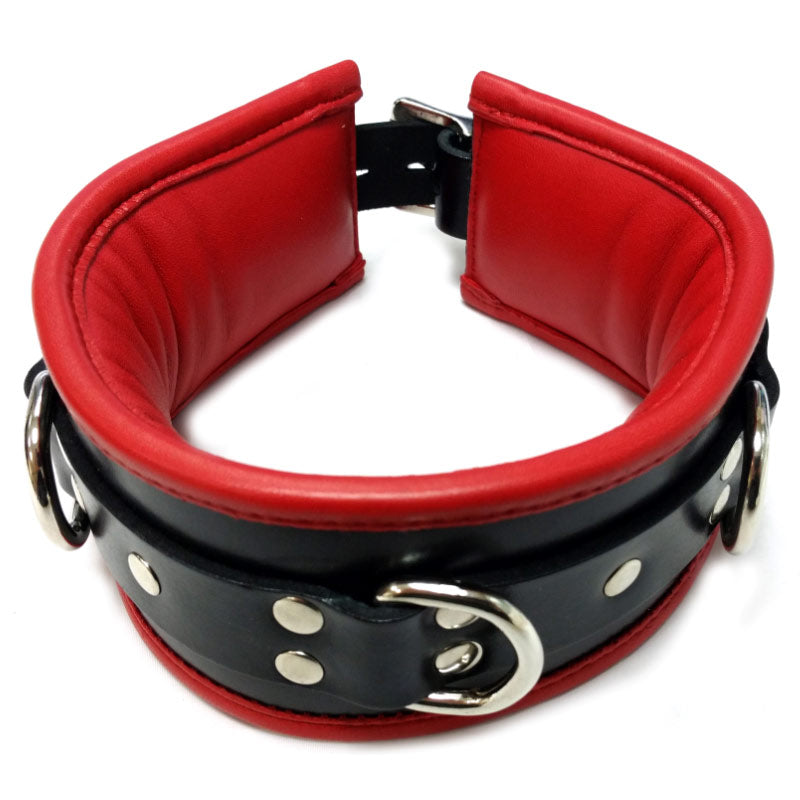Rouge Garments Leather 3 D-Ring Padded Collar