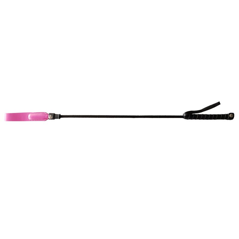Rouge Garments Long Leather Riding Crop Slim Tip 24 Inch