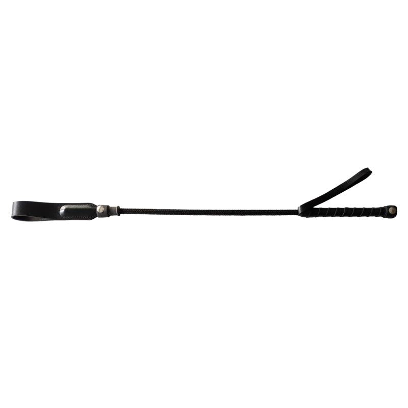 Rouge Garments Short Leather Riding Crop Slim Tip 20 Inch