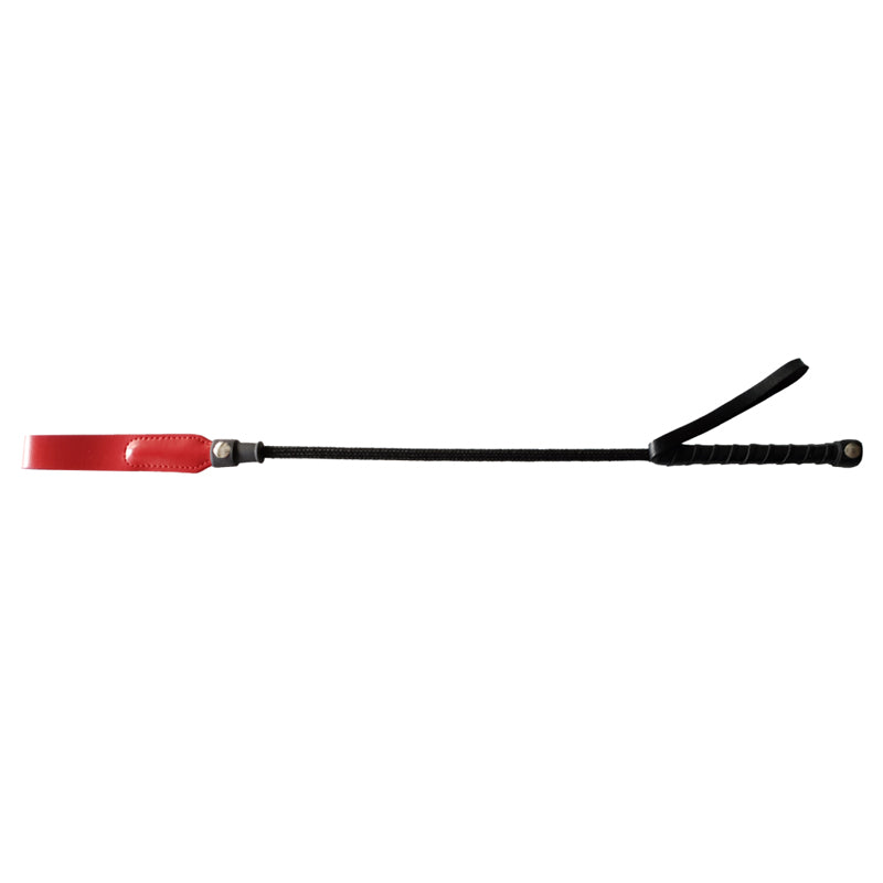 Rouge Garments Short Leather Riding Crop Slim Tip 20 Inch