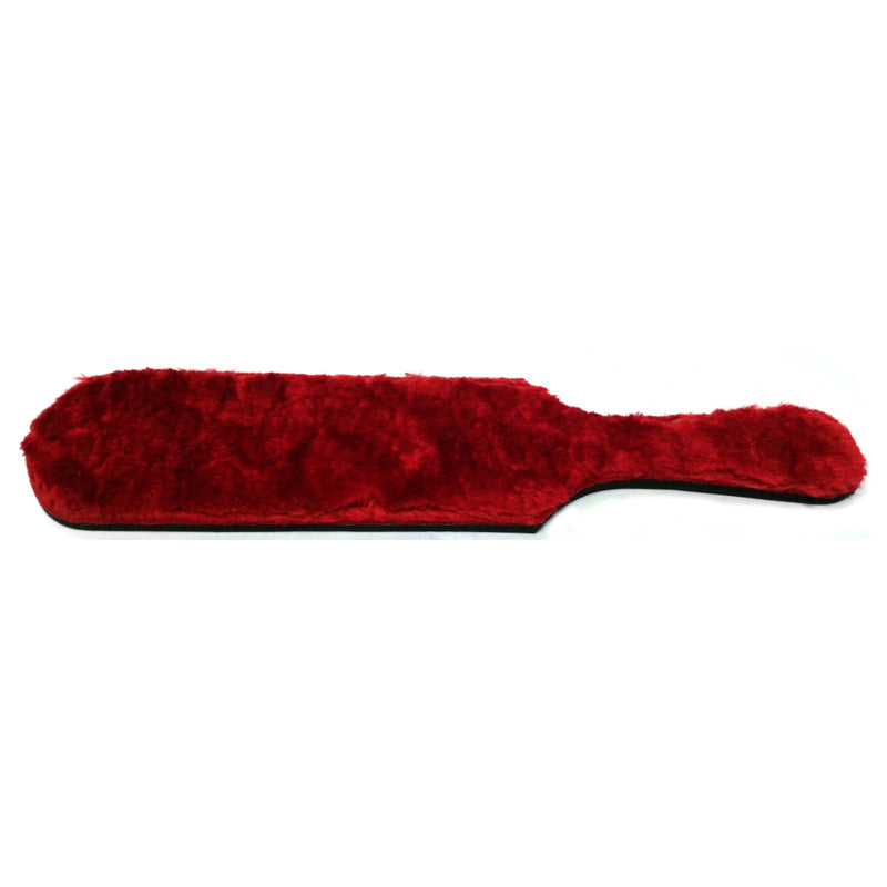 Rouge Garments Leather Paddle with Faux Fur With Fur