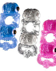 Tri-O - Assorted Colours Vibrating Cock Ring