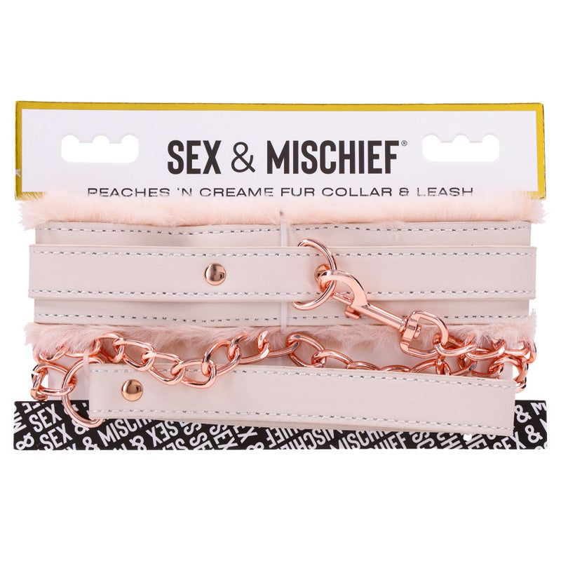 Peaches ‘n CreaMe Fur Collar &amp; Leash