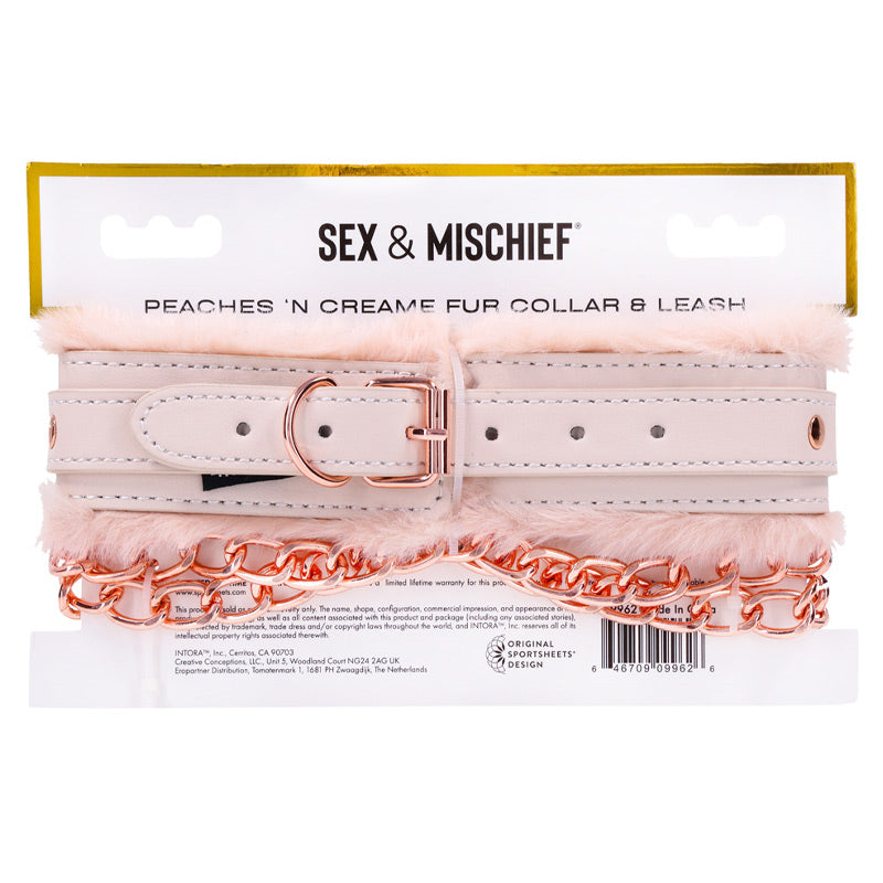 Peaches ‘n CreaMe Fur Collar &amp; Leash