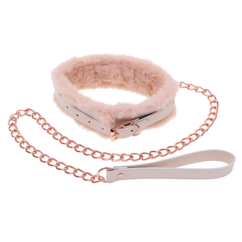 Peaches ‘n CreaMe Fur Collar &amp; Leash