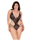 Remote Controlled Vibrating Lace And Mesh Plunge Teddy