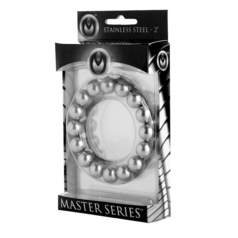 Meridian Stainless Steel Beaded Cockring
