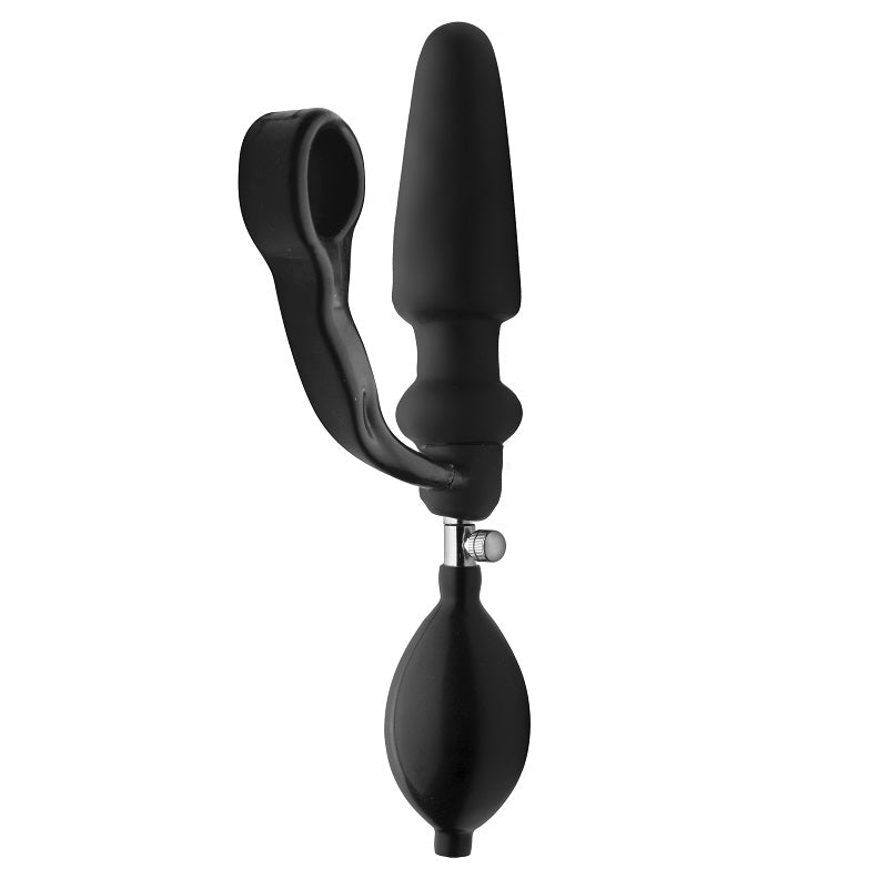 Exxpander Inflatable Plug With Cock Ring And Removable Pump