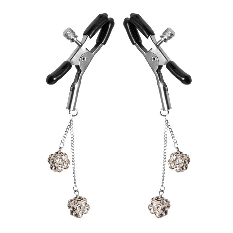 Ornament Adjustable Nipple Clamps With Jewel Accents