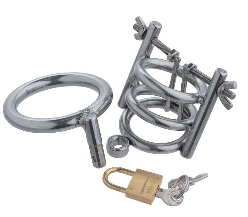Deluxe Cleaver Urethral Spreader CBT Chastity Cage