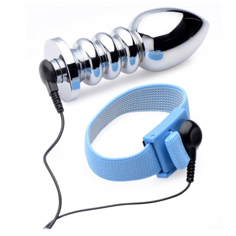 Vivid Uni-Polar Estim Cock &amp; Ball Strap + Anal Plug