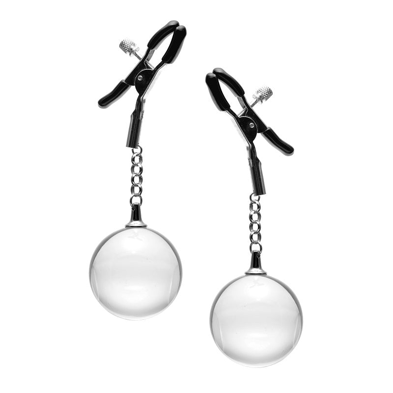 Spheres Adjustable Nipple Clamps With Weighted Orbs