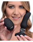 Slim M Curved Rimming Plug with Remote Control