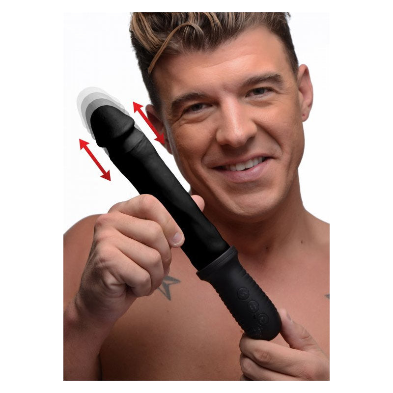 8X Auto Pounder Vibrating and Thrusting Dildo with Handle