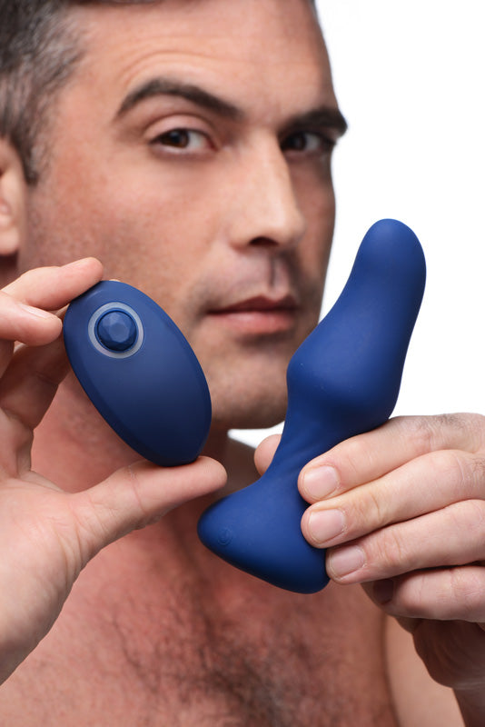 7X Slim Curved Thumping Silicone Anal Plug