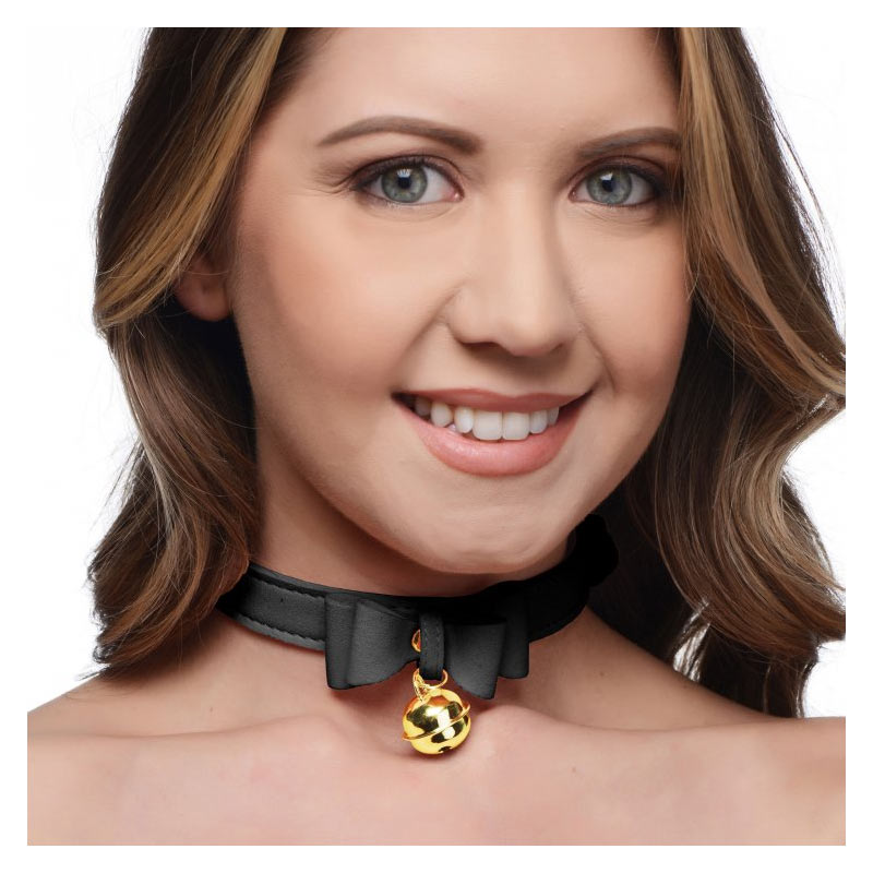 Golden Kitty Cat Bell Collar
