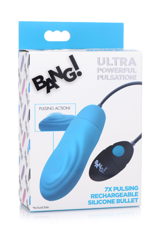 Bang 7X Pulsing Rechargeable Silicone Bullet
