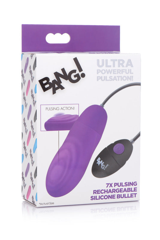 Bang 7X Pulsing Rechargeable Silicone Bullet