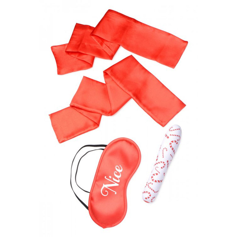 Bang Naughty Holiday Kit - Wrist Ties, XL Bullet, &amp; Blindfold