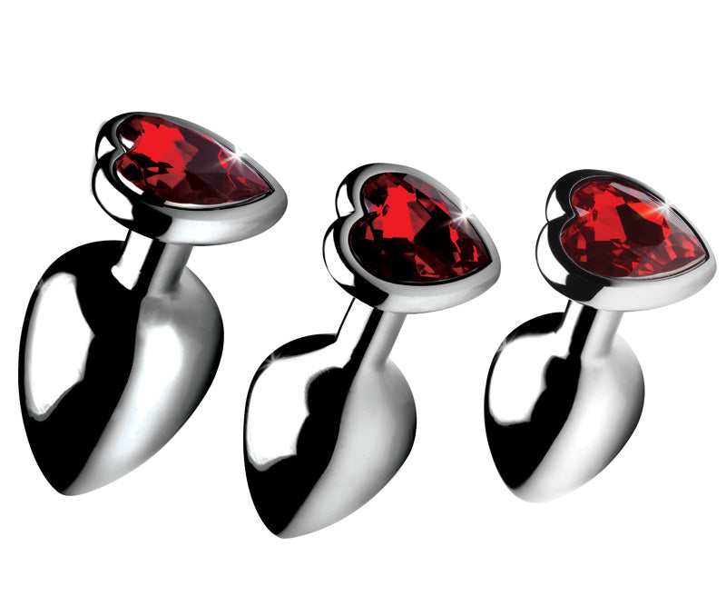 Red Heart Gem Anal Plug Set