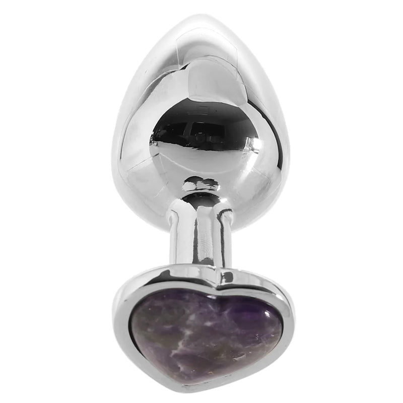 Booty Sparks Gemstones Amethyst Heart Anal Plug