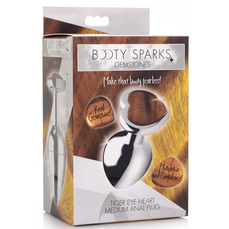 Booty Sparks Gemstones Tiger Eye Heart Anal Plug