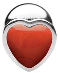 Booty Sparks Gemstones Red Jasper Heart Anal Plug