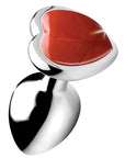 Booty Sparks Gemstones Red Jasper Heart Anal Plug