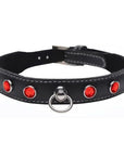 Fierce Vixen Leather Collar With Rhinestones
