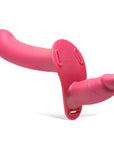 28X Double Diva 1.5"Double Dildo With Harness & Remote Control - Pink