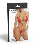 La Lure Blazing Red Strappy Teddy