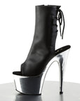 Adore-1018 Chrome Faux Leather Heel