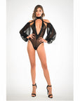 Adore Tia Heavenly Body With Plunging V Neck & Dreamy Sheer Sleeves