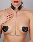 Adore Collar With Detachable Heart Pasties