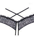 Allure Open Panty With Lace Band & Criss Cross Waist Straps