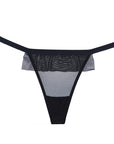 Allure Panty With Mesh Front With Flounce & Open Back With Bow Detail