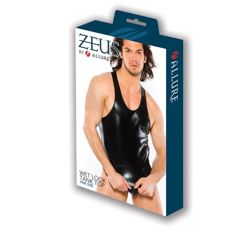 Zeus Wet Look Tank Top