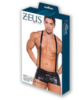 Zeus Wet Look Suspender Shorts