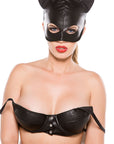 Faux Leather Cat Mask