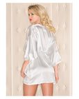 Satin Robe With Satin Front Ties