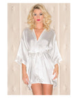 Satin Robe With Satin Front Ties