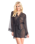 Front Tie Sheer Robe