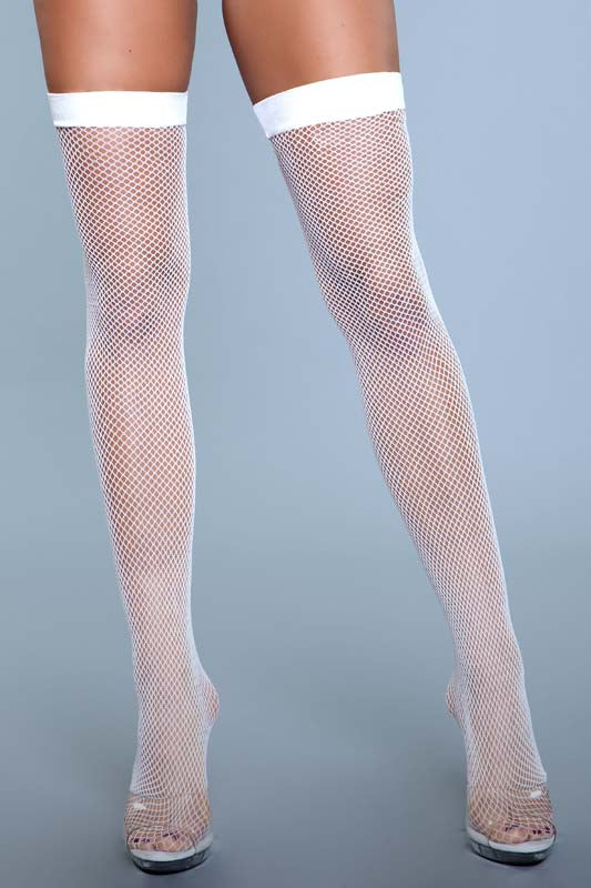 Fishnet Thigh Highs With Backseam