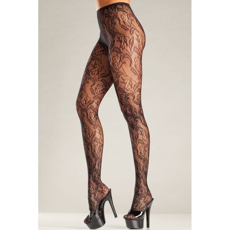 Floral Net Pantyhose