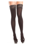 Stay Up Opaque Thigh High With Ribbon Back