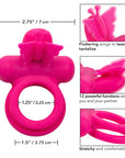 Silicone Rechargeable Butterfly Dual Ring