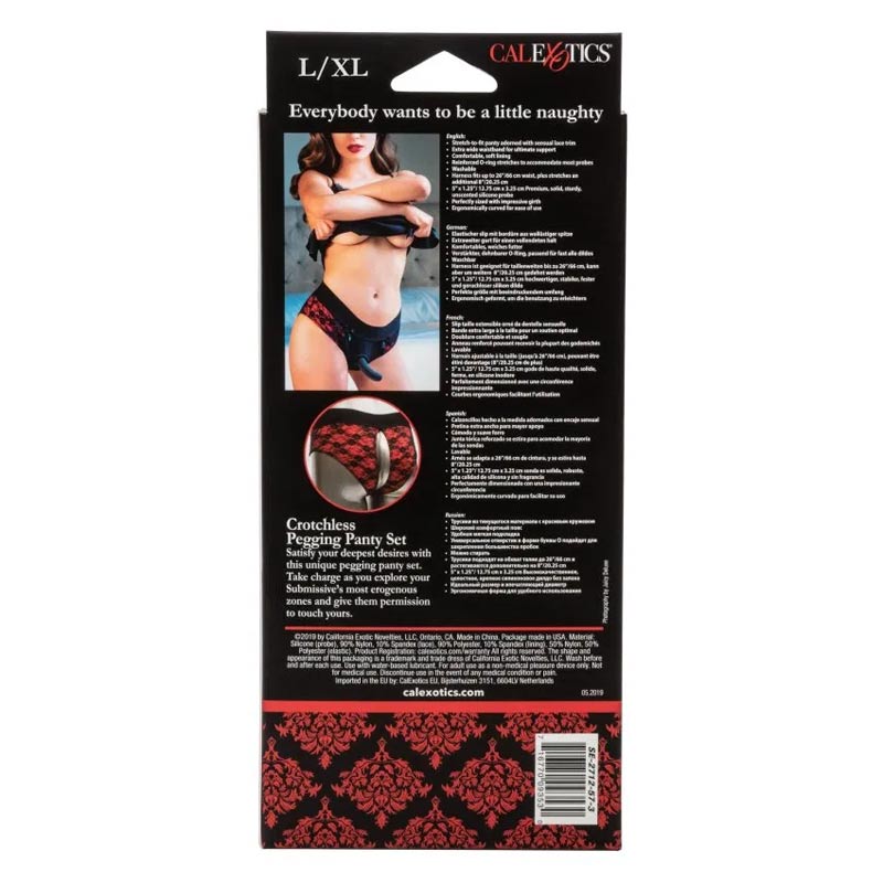 Scandal Crotchless Pegging Panty Set