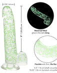 Naughty Bits I Leaf Dick Glow-In-The-Dark Weed Leaf Dildo